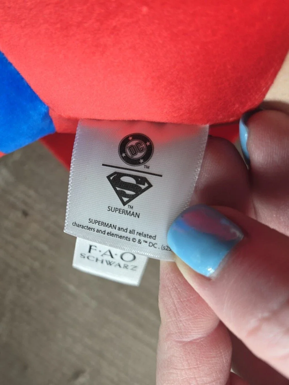 NWT FAO Schwarz Superman Blob Plush – 12 Inch – Nordstrom